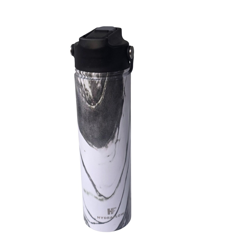 Hydraflow Hybrid 25oz Stainless Steel Tumbler Grey Marble Triple Layer Graphite
